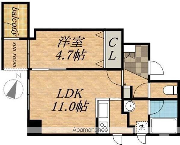 プライムレジデンス札幌(1LDK/2階)の間取り写真