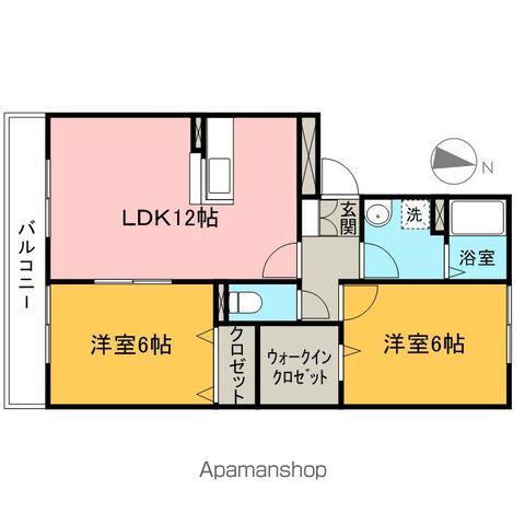 ザ・ハウス野田(2LDK/3階)の間取り写真