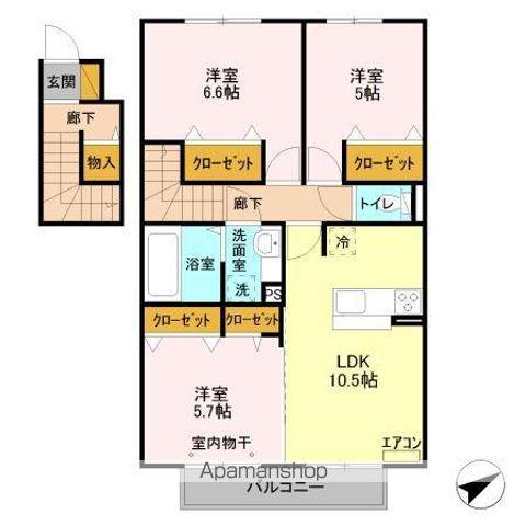 フォリウム-M(3LDK/2階)の間取り写真