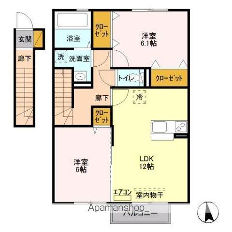 ソフィア クレール(2LDK/2階)の間取り写真