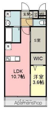 LIFEFIELD小郡Ⅱ(1SLDK/1階)の間取り写真