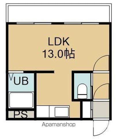 ビバリアⅡ(ワンルーム/3階)の間取り写真