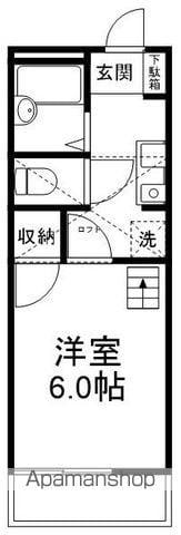 ハイツエノサワB棟(1K/2階)の間取り写真