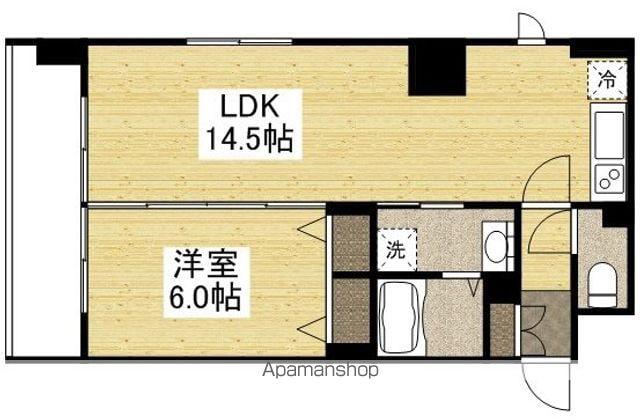 SIN KERUUXU TERA(1LDK/6階)の間取り写真