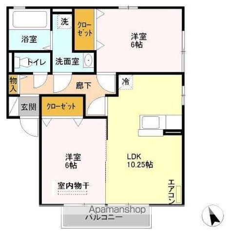 エトワール(2LDK/2階)の間取り写真