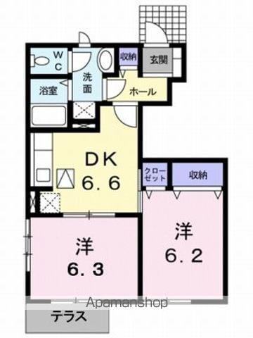インフィニ-トA(2DK/1階)の間取り写真
