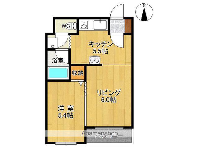 クラッシー西8条倶楽部(1LDK/1階)の間取り写真