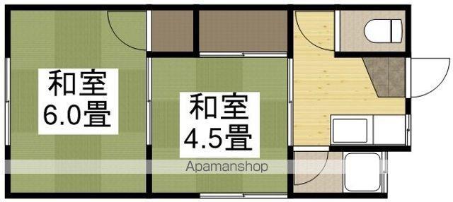 ことぶき荘 B棟(2K/1階)の間取り写真