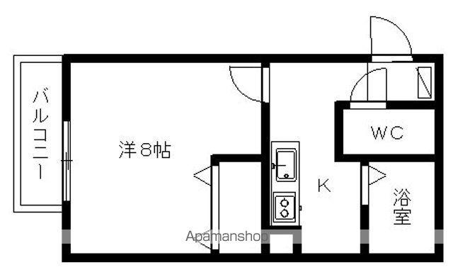 コンフォートワン(1DK/3階)の間取り写真