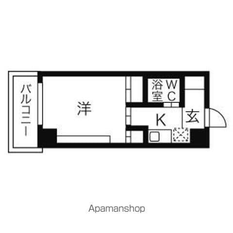岩井橋ロイヤルハイツ(1K/2階)の間取り写真