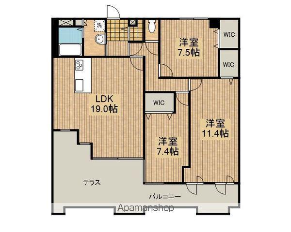 クリナーレ志家町(3LDK/7階)の間取り写真