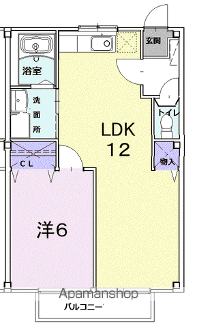 コンフォールUEMATSU-Ⅱ(1LDK/2階)の間取り写真
