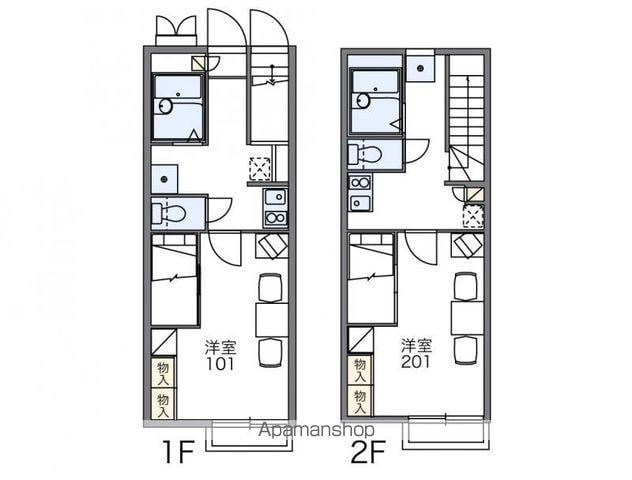 レオパレスボヌール(1K/1階)の間取り写真