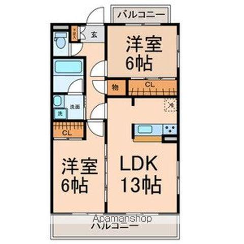 PORTALNARAWA(2LDK/3階)の間取り写真