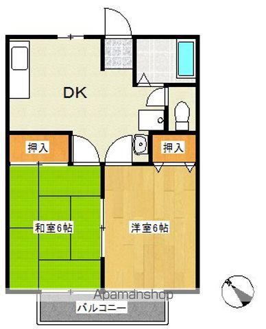 若葉ハイツ(2DK/1階)の間取り写真