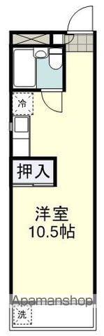 コーポ池田(ワンルーム/2階)の間取り写真