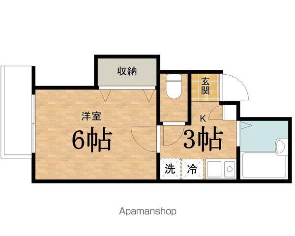 光ハイツ(1K/2階)の間取り写真