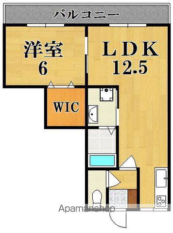 グリーンリーフ(1LDK/1階)の間取り写真