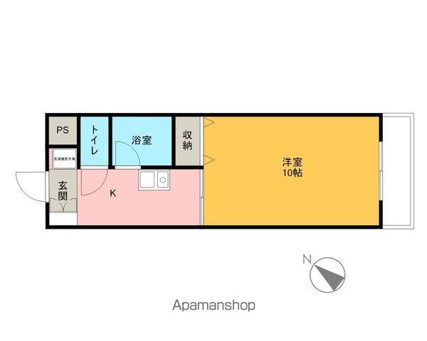 モンシャトー(1K/3階)の間取り写真