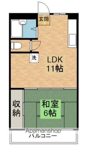 杉浦コーポ(1LDK/2階)の間取り写真