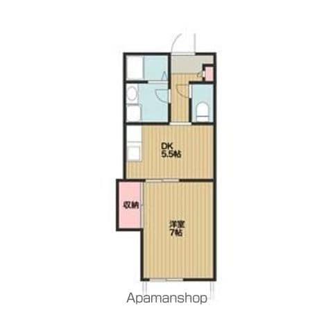 ポルテブーケ(1DK/1階)の間取り写真