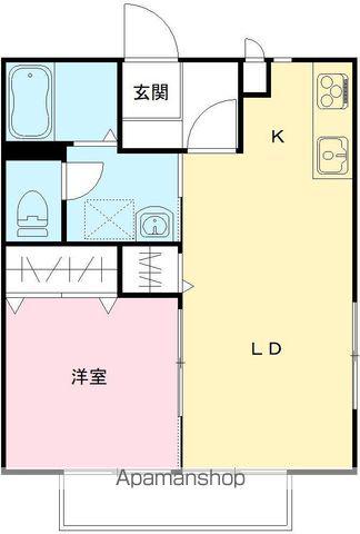 コートキャピタル(1LDK/2階)の間取り写真