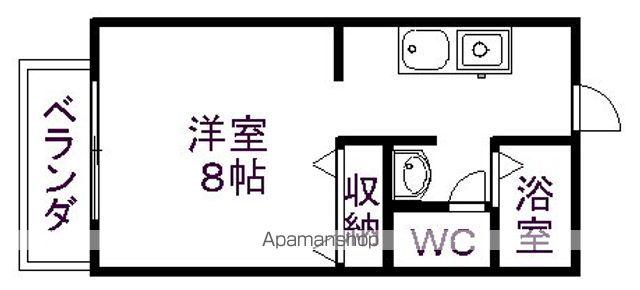 マメゾンクリタ(ワンルーム/1階)の間取り写真