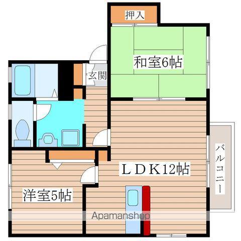 コモンシティ福沼 C棟(2LDK/2階)の間取り写真