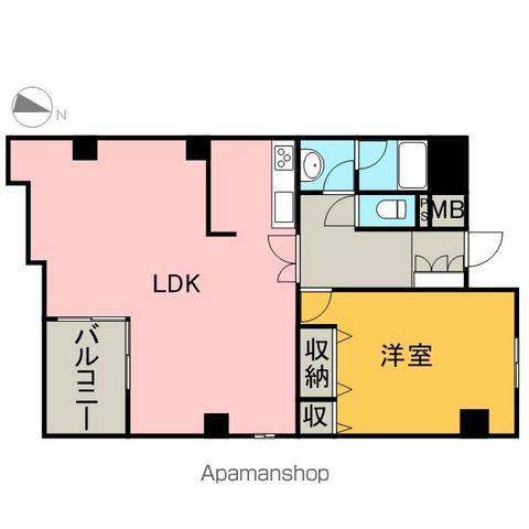 バードヒル伏見(1LDK/4階)の間取り写真