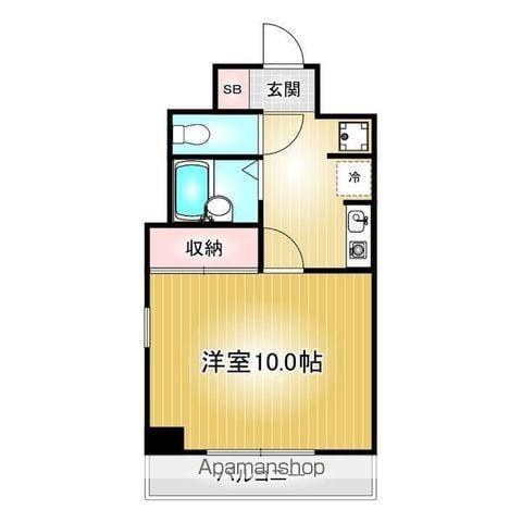 メイセイハイツ2(1K/9階)の間取り写真