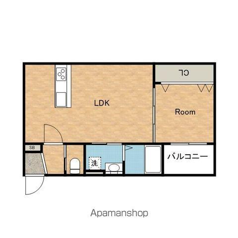 ARCA泉佐野(1LDK/2階)の間取り写真