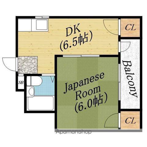 サンライズマンション88(1DK/3階)の間取り写真
