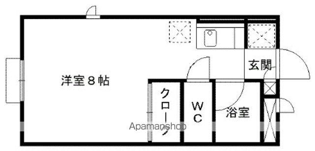 エクセレントⅠ(ワンルーム/2階)の間取り写真