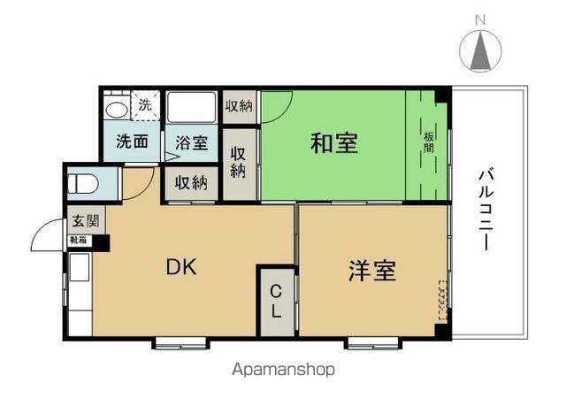 天然館Ⅱ(2DK/3階)の間取り写真
