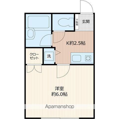 第2セキセイ(1K/1階)の間取り写真