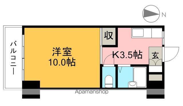 サンシティ2(1K/2階)の間取り写真