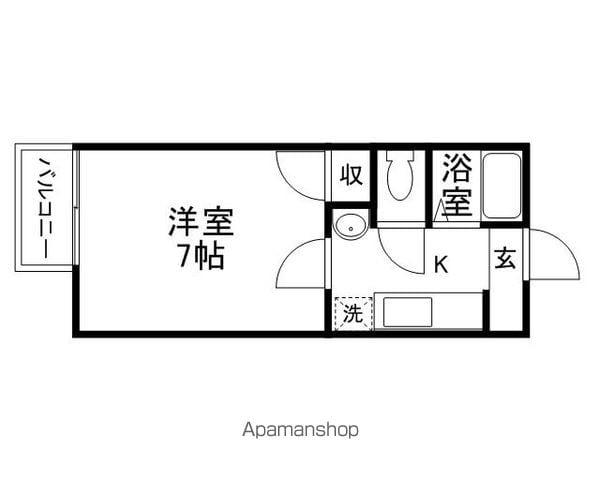 アミィ花園(1K/2階)の間取り写真