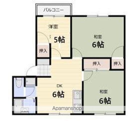 ホワイトハイツ(3DK/2階)の間取り写真