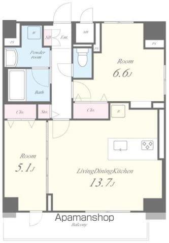 ピノ・アガタ岐阜駅前(2LDK/8階)の間取り写真