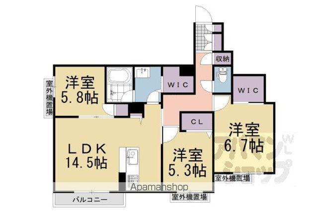 プレジール藤森(3LDK/1階)の間取り写真