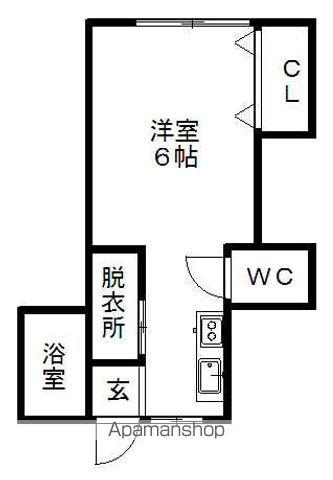 ハウスK・T(ワンルーム/1階)の間取り写真