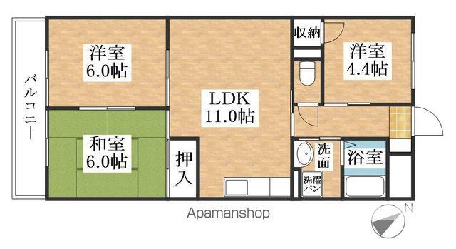 メゾンルミエール(3LDK/3階)の間取り写真