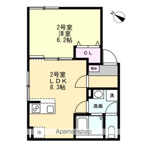 ベイルーム辻堂本宿(1LDK/1階)の間取り写真