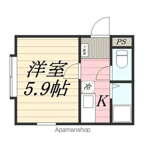 アップルハウス北34条3(1K/2階)の間取り写真