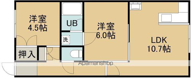 SIDEWAYS美原Ⅱ(2LDK/2階)の間取り写真