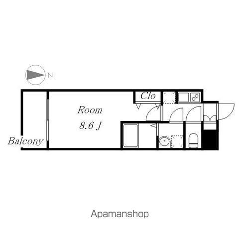 S-RESIDENCE浄心Ⅱ(1K/5階)の間取り写真