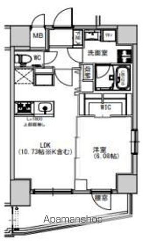 S-RESIDENCE千住大橋(1LDK/8階)の間取り写真