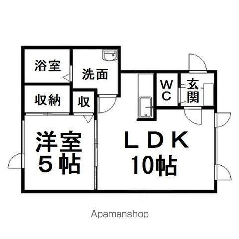 グリーンアベニュー(1LDK/1階)の間取り写真