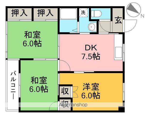 マンションベスタ(3DK/4階)の間取り写真