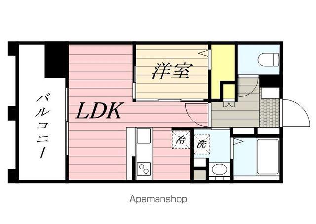 BLANC・STYLE博多314(1LDK/12階)の間取り写真